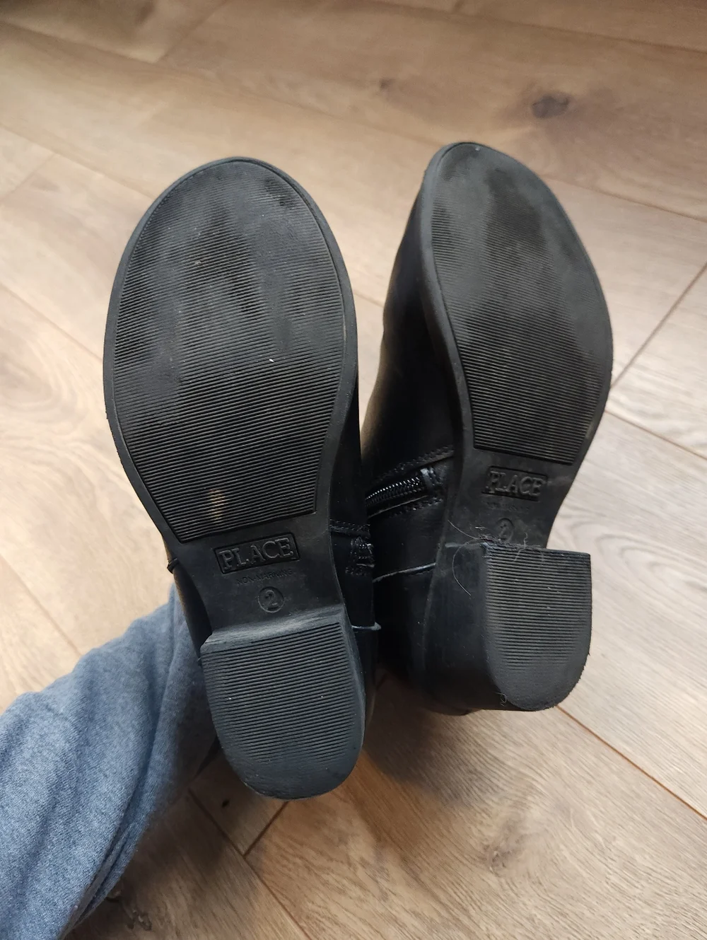 Size 2 Girls Black Ankle Boots